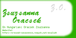 zsuzsanna oracsek business card